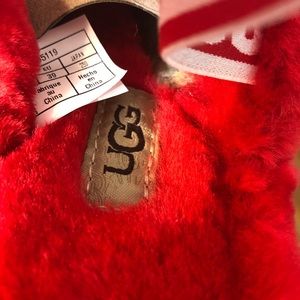 UGG Shoes - Red Fur UGG SlIdes Size 8 UGG Shoes - Red Fur UGG SlIdes Size 8